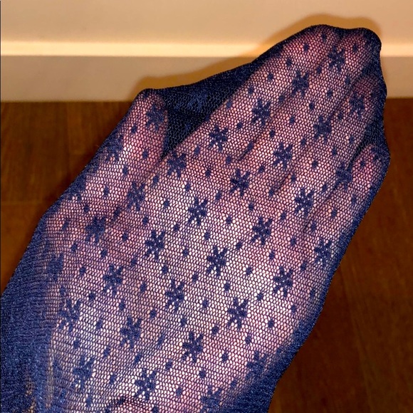 Sheer Navy Blue Lace Tank Top - Picture 2 of 6